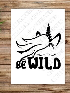 *2 for $20* Be Wild Unicorn Vinyl Decal Sticker Handcrafted